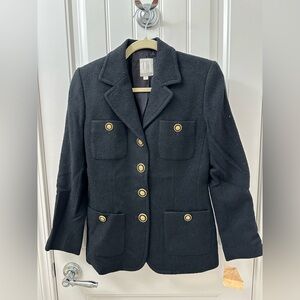 Vintage Clifford & Willis Black Blazer with Gold Buttons